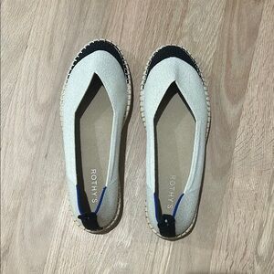 Rothy's Women's Cream and Black Flats